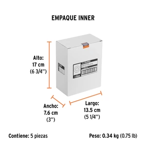 Truper Caja con 5 discos de lija 5