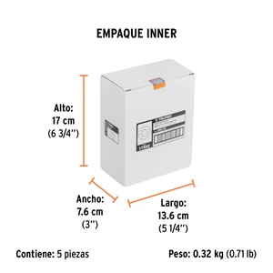 Truper Caja con 5 discos de lija 5