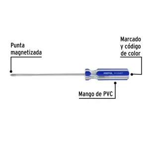 Desarmador de cruz 3/16 x 6