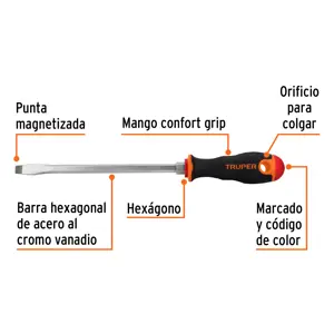 Desarmador plano 3/8