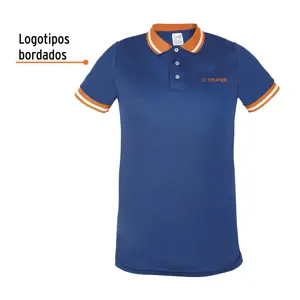Playera polo performance para hombre, azul, G, Truper