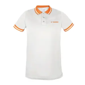 Playera polo performance para hombre, blanca, CH, Truper