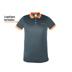 Playera polo performance para hombre, gris, CH, Truper