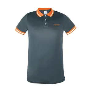 61081 / DRY-GC-C Playera polo performance para hombre, gris, CH, Truper