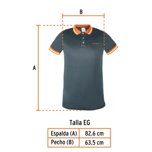 Playera polo performance para hombre, gris, EG, Truper