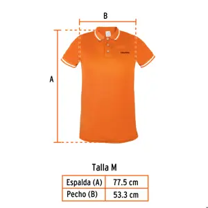 Playera polo performance para hombre, naranja, G, Truper