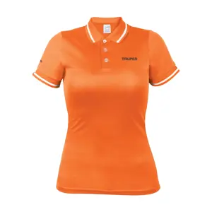 Playera polo performance para mujer, naranja, G, Truper