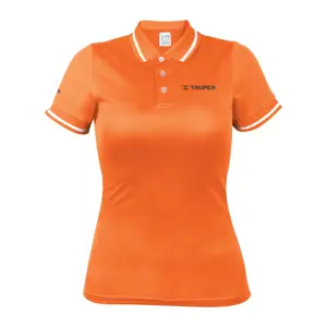 Playera polo performance para mujer, naranja, M, Truper