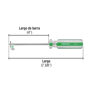 Desarmador punta Torx T 20 mango de PVC, Pretul
