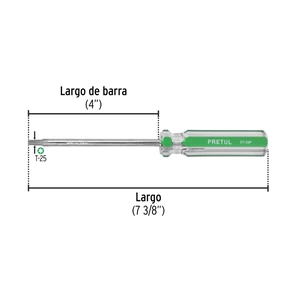 Desarmador punta Torx T 25 mango de PVC, Pretul