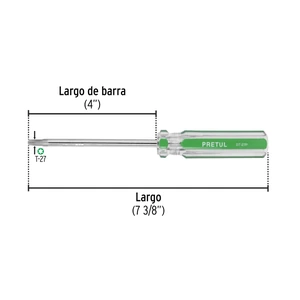 Desarmador punta Torx T 27 mango de PVC, Pretul