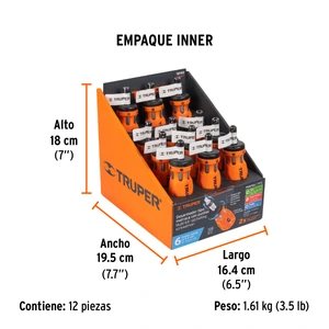 Desarmador tipo trompo con matraca y 6 puntas dobles, Truper