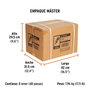 Truper Desarmador tipo trompo con matraca, 6 puntas dobles, blíster