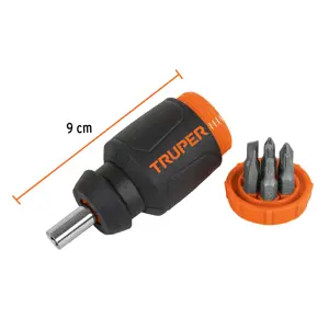 Desarmador tipo trompo con 7 puntas, Truper