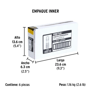 Dúo de desarmadores 1/4 x 4