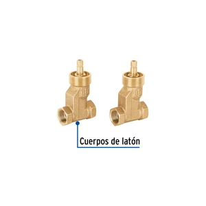 Juego llaves empotrar roscables, 1/4 vuelta, s/maneral,Foset
