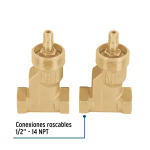 Juego llaves empotrar roscables, 1/4 vuelta, s/maneral,Foset