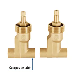 Foset Juego llaves empotrar soldables, compresión, s/maneral,Basic