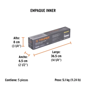 Bolsa con 1 kg de electrodos 6011 de 1/8