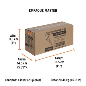 Bolsa con 1 kg de electrodos 6011 de 5/32