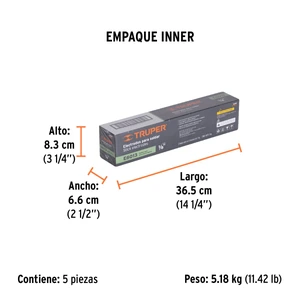 Bolsa con 1 kg de electrodos 6013 de 1/8