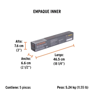 Bolsa con 1 kg de electrodos 7018 de 1/8