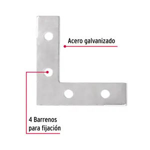 Bolsa c/24 escuadras planas cantoneras 2
