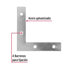 Bolsa c/24 escuadras planas cantoneras 3