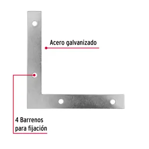 Bolsa c/24 escuadras planas cantoneras 4