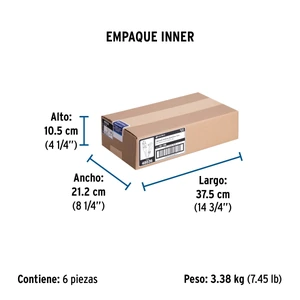 Volteck Extensión eléctrica doméstica 10 m clavija plana, blanca