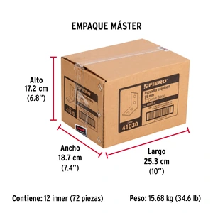 Bolsa con 24 escuadras esquineras 1