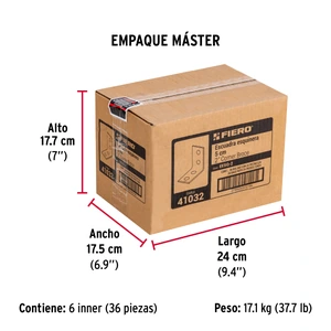 Bolsa con 24 escuadras esquineras 2