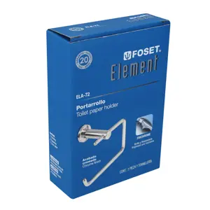 49671 / ELA-72 Portarrollo metálico acabado cromo, Foset Element