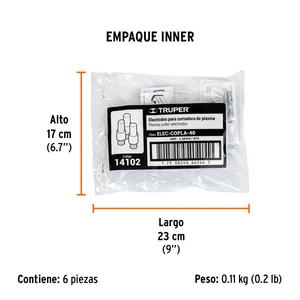 Juego 3 electrodos para cortadora plasma COPLA-40, Truper