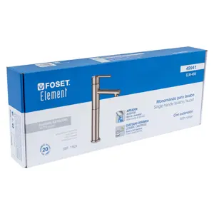 49941 / ELM-46N Monomando alto satín para lavabo, Foset Element