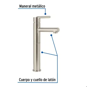 Monomando alto satín para lavabo, Foset Element