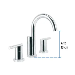 Foset Mezcladora cromo para lavabo con taladros separados, Element