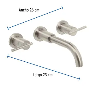 Mezcladora satín de pared para lavabo, Foset Element