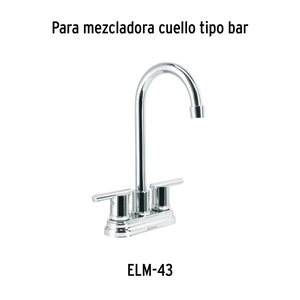 Foset Jgo manerales de palanca p/mezcladora tipo bar,cromo,Element