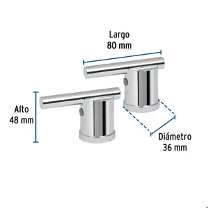 Foset Jgo manerales de palanca p/mezcladora tipo bar,cromo,Element