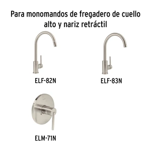 Foset Maneral de palanca p/monomando de fregadero, satín, Element