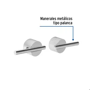 Foset Juego de manerales palanca de pared, lavabo, cromo, Element