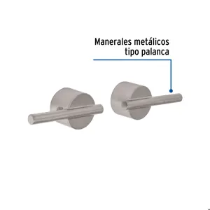 Foset Juego de manerales palanca de pared, lavabo, satín, Element