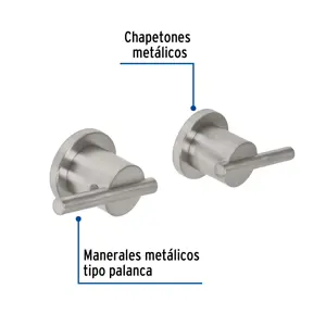 Foset Juego de manerales de palanca para regadera, satín, Element