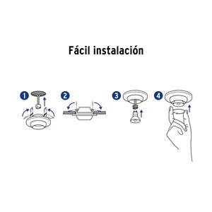 Volteck Luminario redondo blanco spot fijo, lámpara no incluida