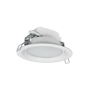 48347 / EMP-101L Luminario LED empotrado redondo de 6 W, luz de día, Volteck