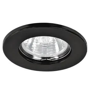 Volteck Luminario redondo negro spot fijo, lámpara no incluida