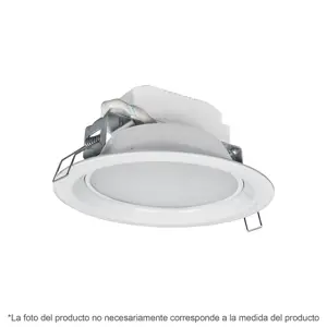 48096 / EMP-102LC Luminario LED empotrado redondo de 12 W, luz cálida, Volteck