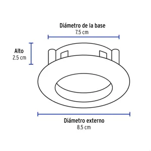 Volteck Luminario redondo negro spot dirigible, lámpara no incluida