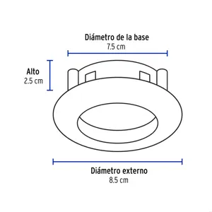 Volteck Luminario redondo satín spot dirigible, lámpara no incluida